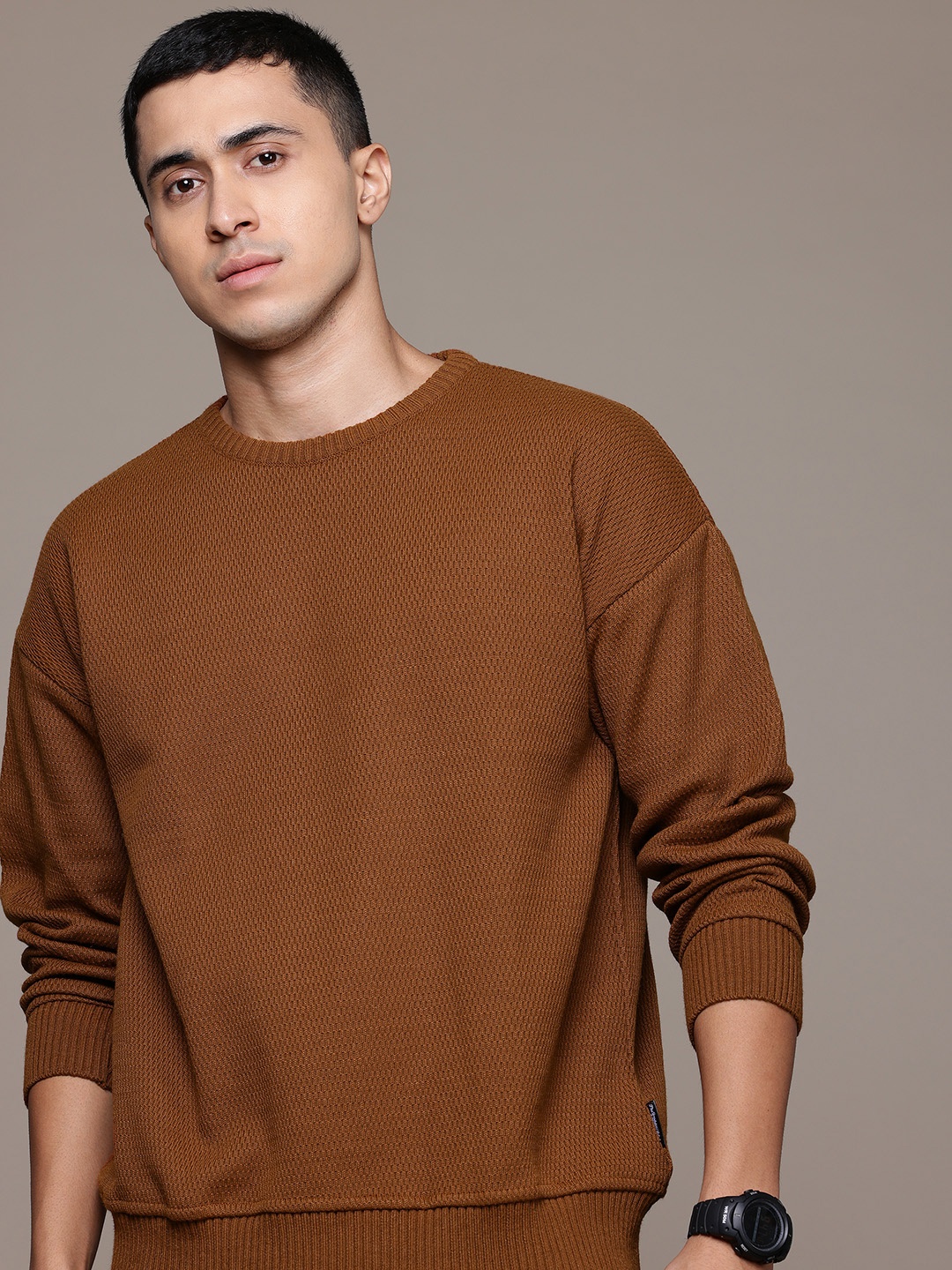 

Roadster Self Design Pullover, Brown