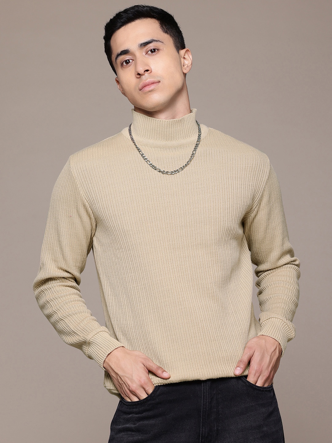 

The Roadster Lifestyle Co. Ribbed Pullover, Beige