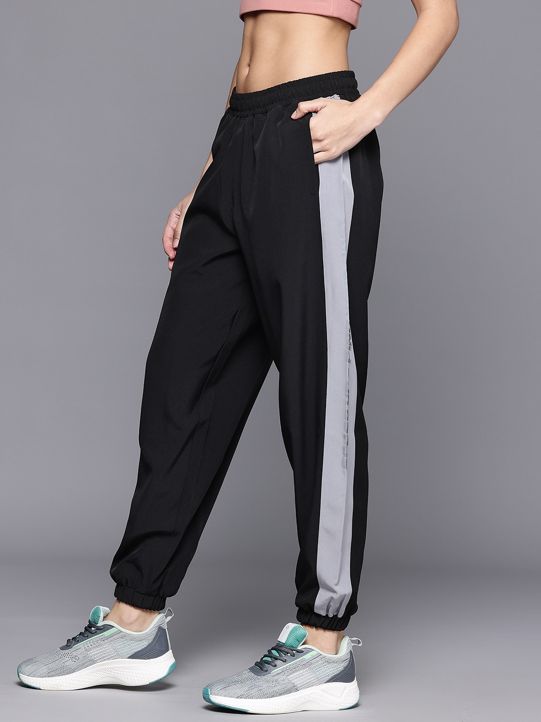 

HRX by Hrithik Roshan Women Rapid-Dry Running Joggers, Black