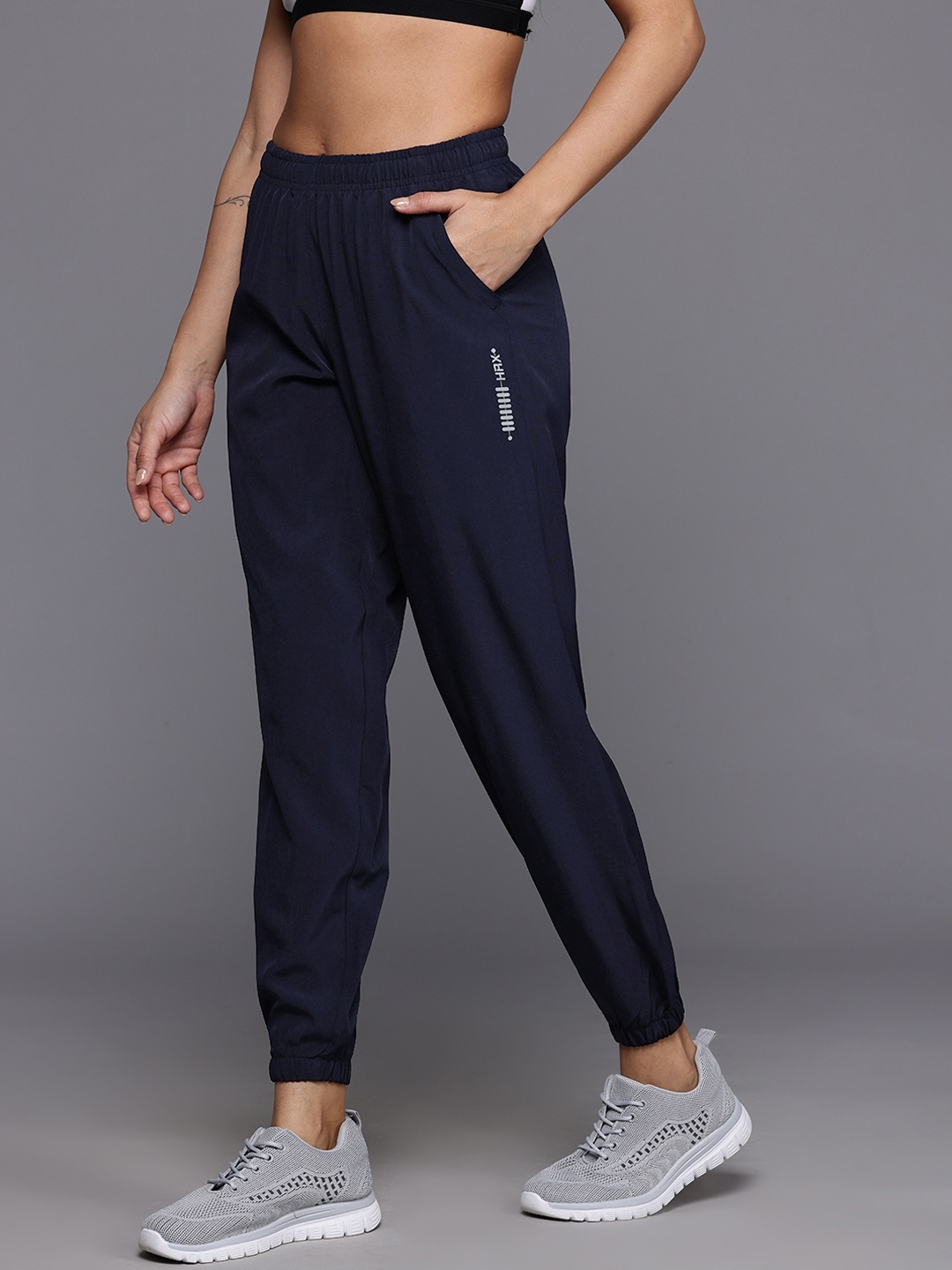 

HRX by Hrithik Roshan Women Rapid-Dry Running Joggers, Navy blue