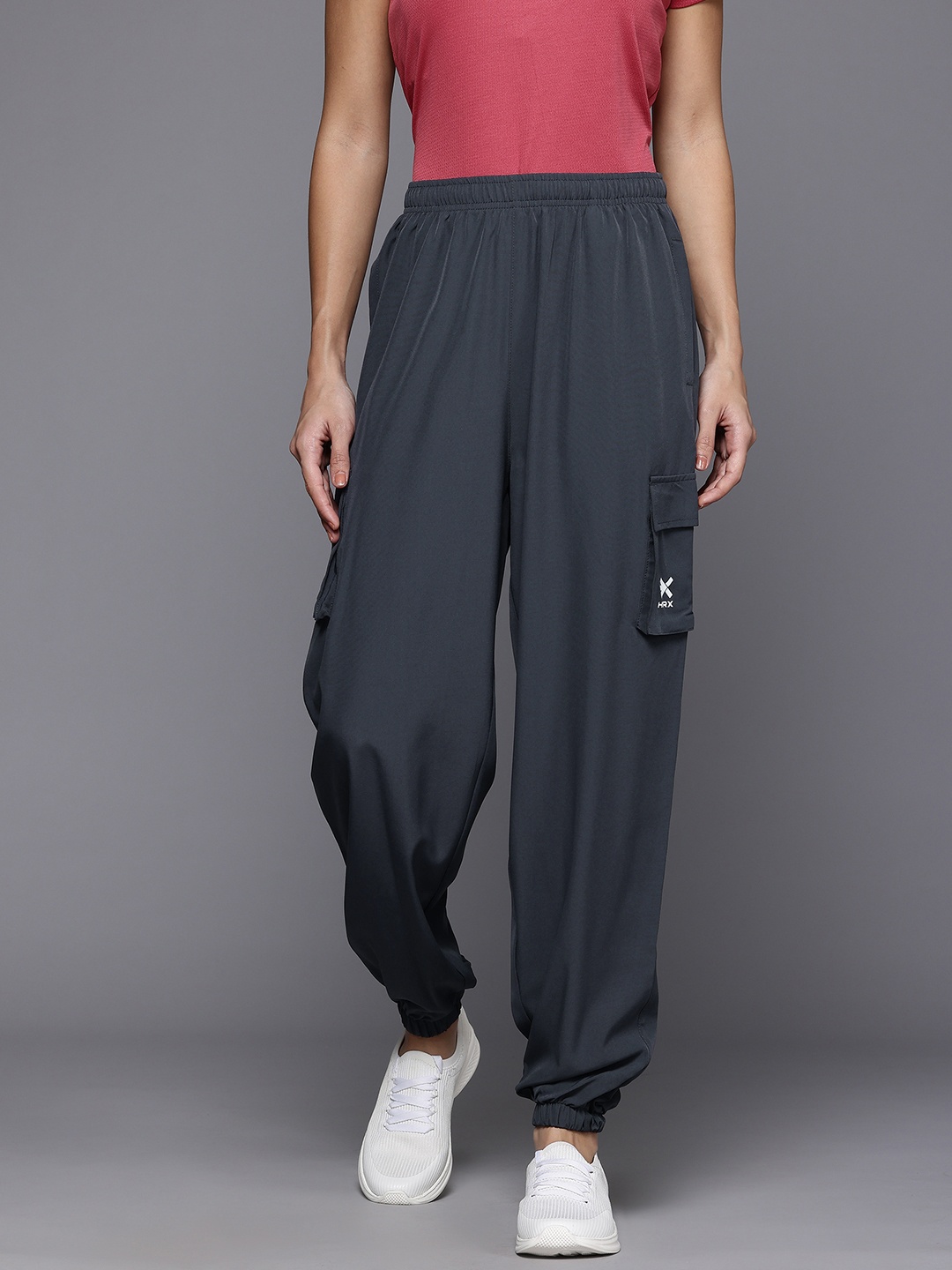 

HRX by Hrithik Roshan Women Cargo-Style Training Joggers, Grey