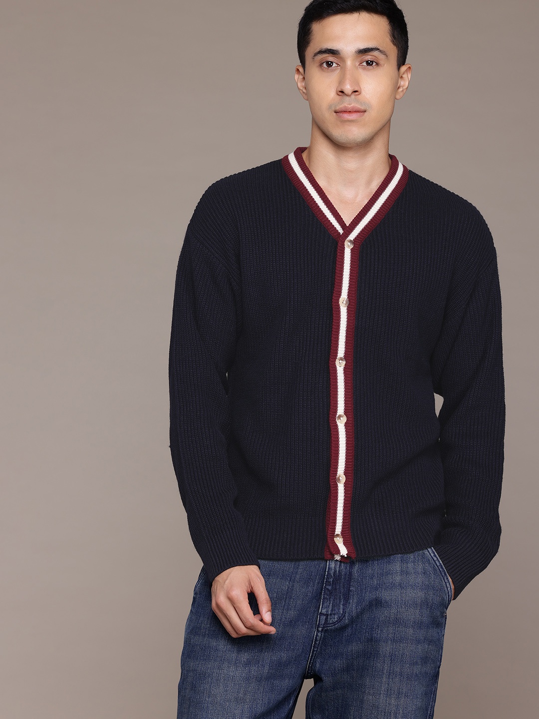 

The Roadster Lifestyle Co. V-Neck Cardigan, Navy blue