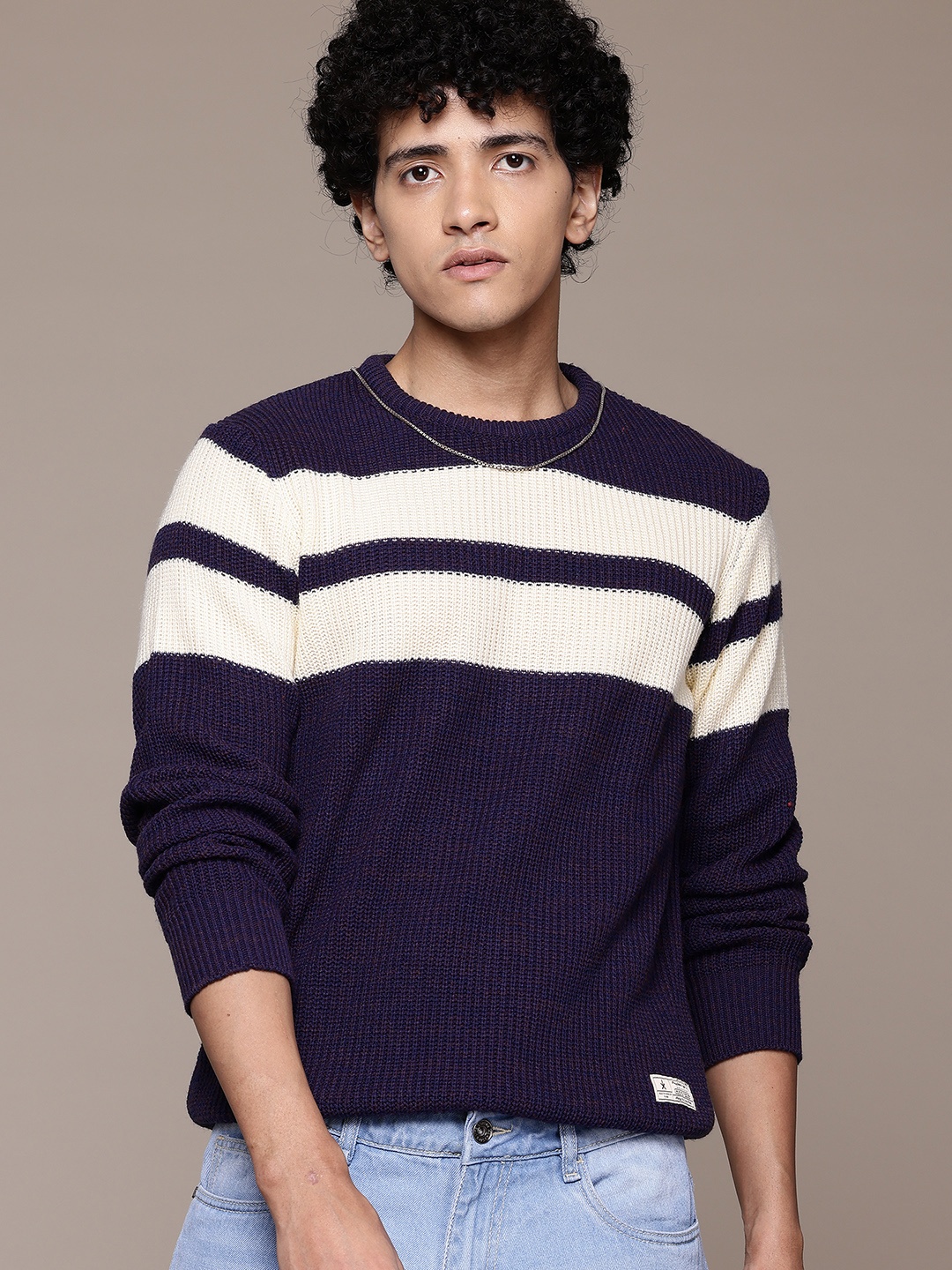 

The Roadster Lifestyle Co. Striped Pullover, Purple