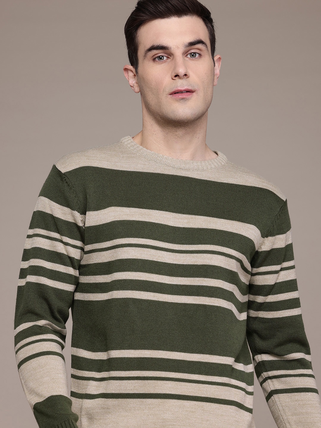 

The Roadster Lifestyle Co. Striped Pullover, Beige