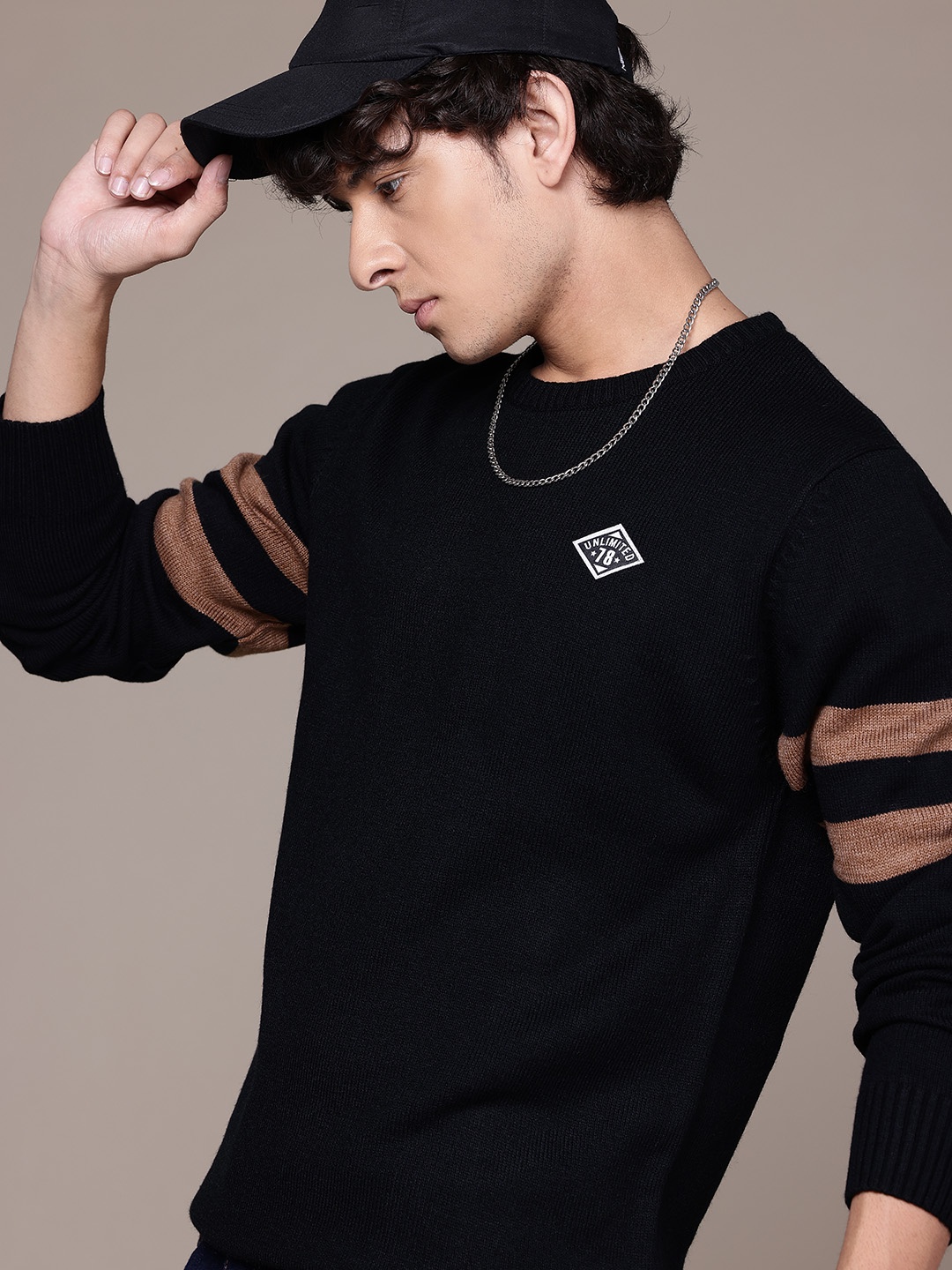 

Roadster Striped Pullover, Black