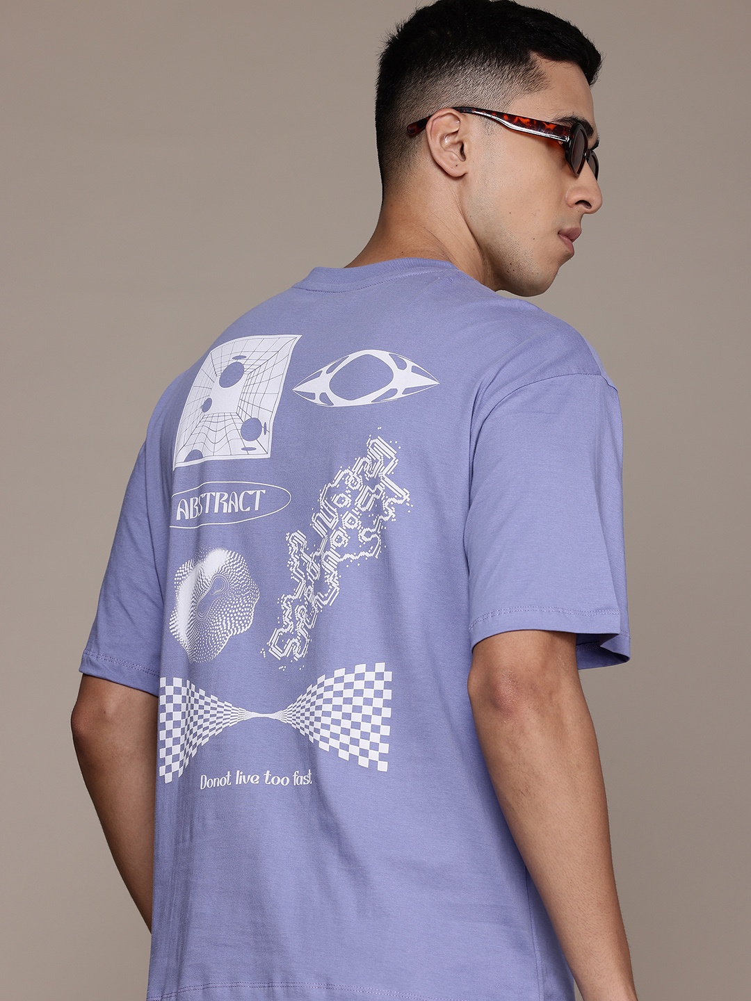 

The Roadster Lifestyle Co. Printed Relaxed Fit Pure Cotton T-shirt, Blue