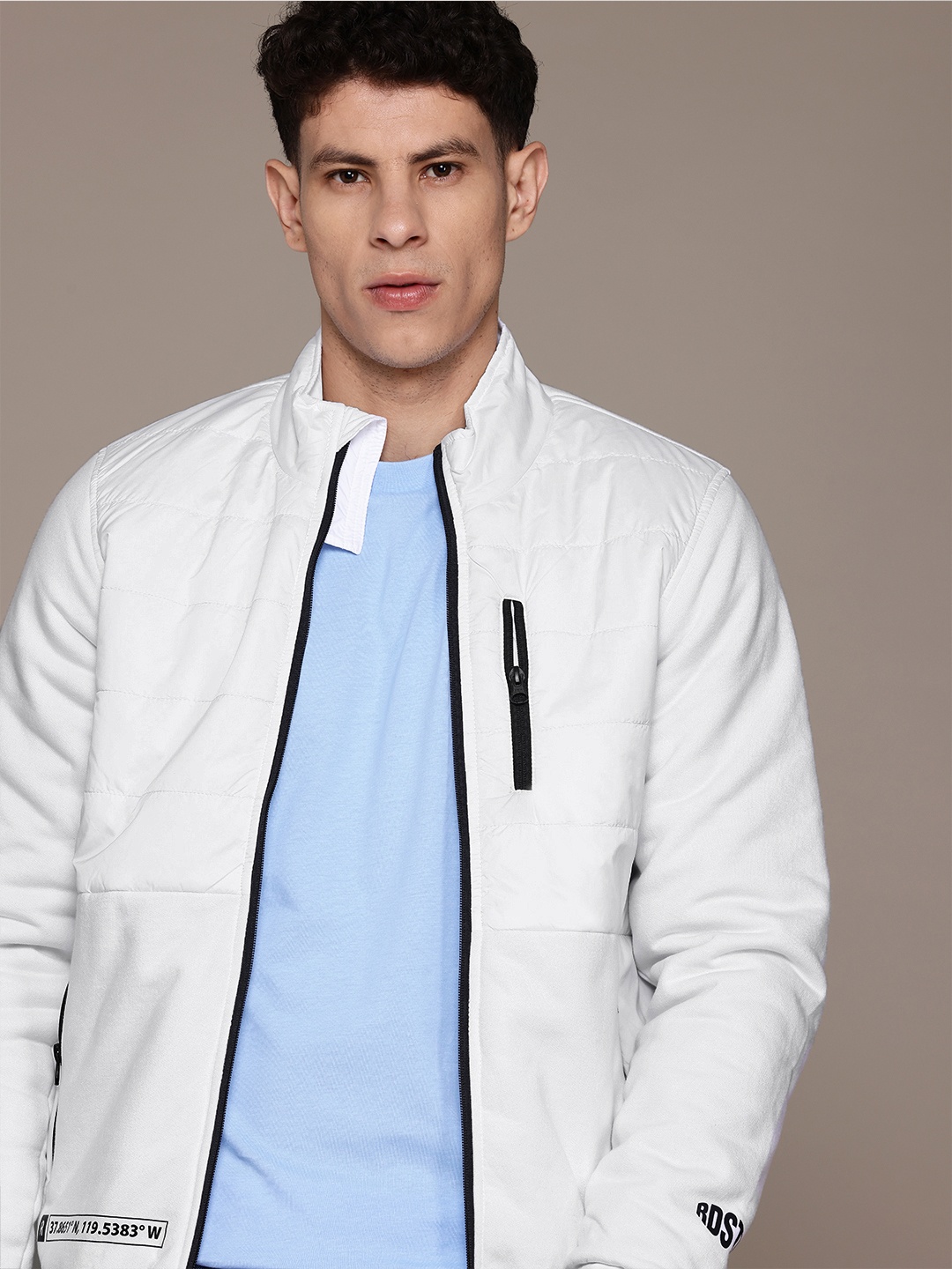 

The Roadster Lifestyle Co. Zip Detail Padded Jacket, White