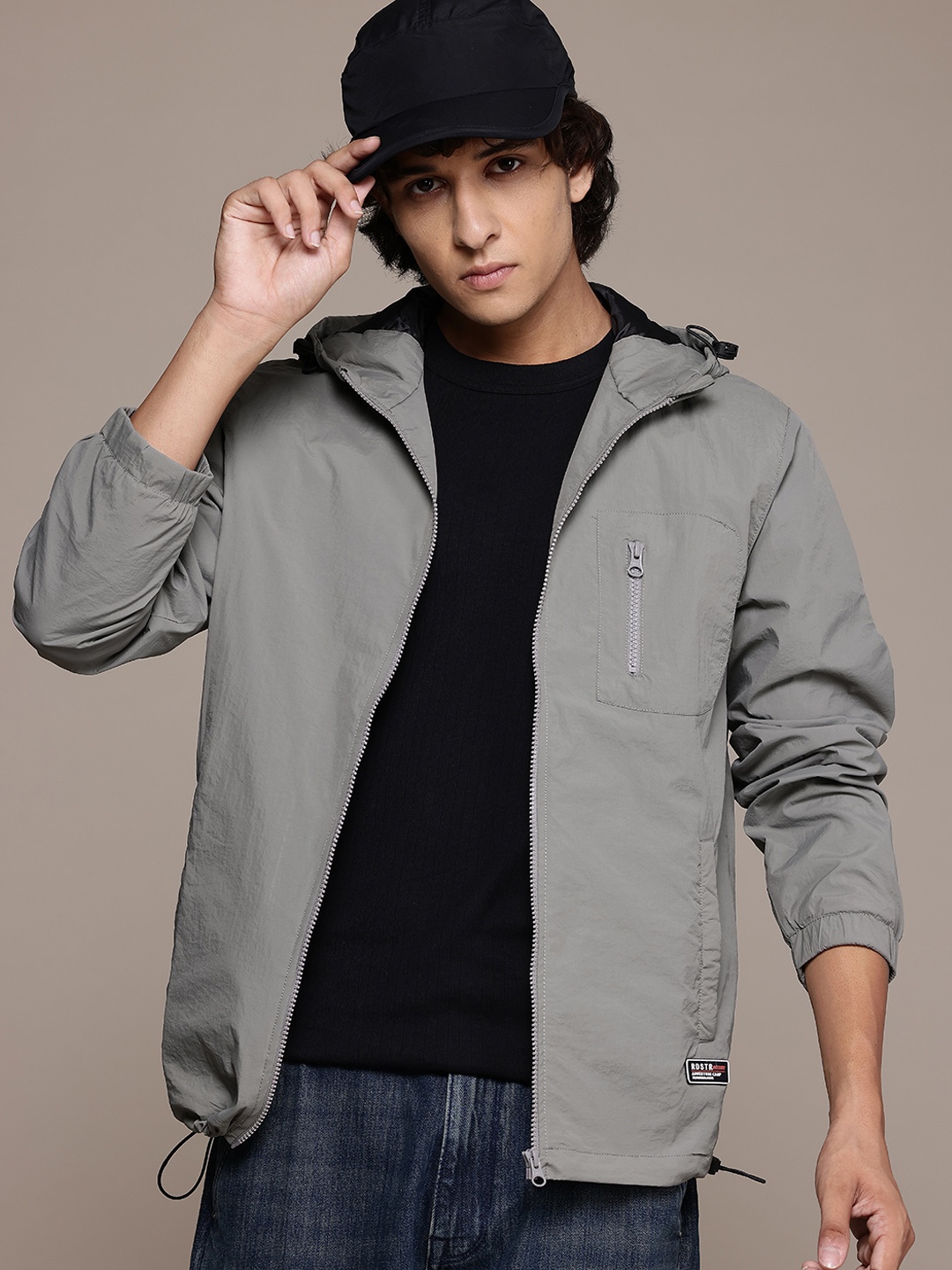 

The Roadster Lifestyle Co. Hooded Tailored Jacket, Grey