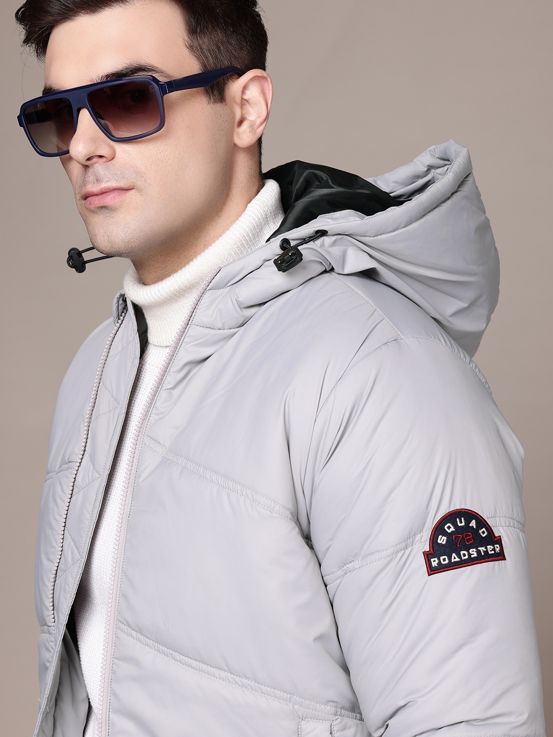 

The Roadster Lifestyle Co. Hooded Padded Jacket, Grey