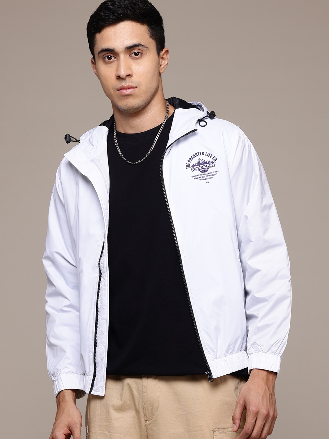 

The Roadster Lifestyle Co. Hooded Tailored Jacket, White