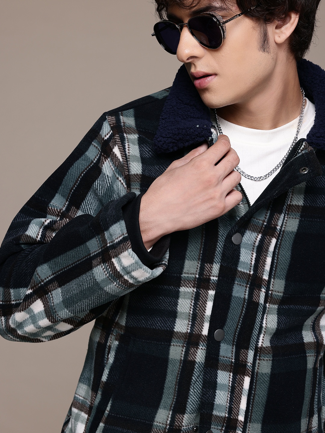 

The Roadster Life Co. Checked Tailored Jacket, Black