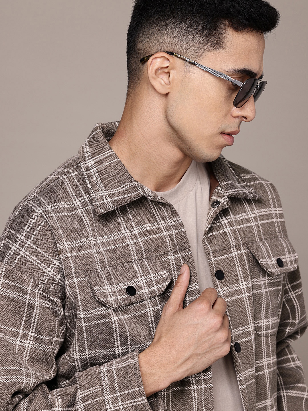 

The Roadster Life Co. Checked Tailored Jacket, Taupe