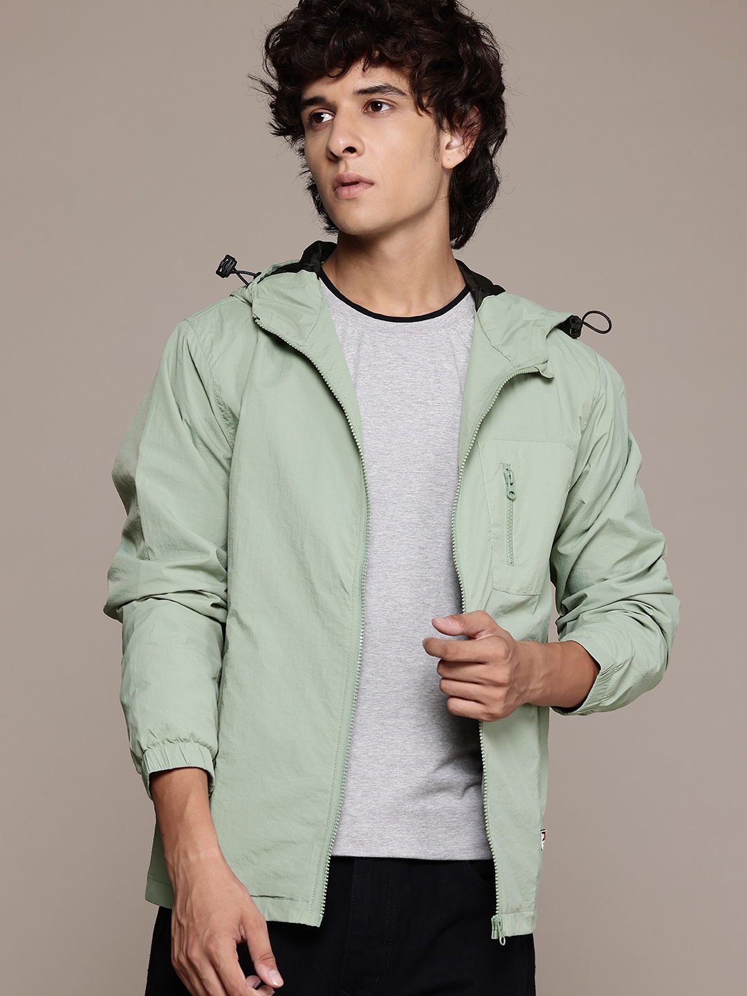 

Roadster The Life Co. Bomber Hooded Jacket, Sea green