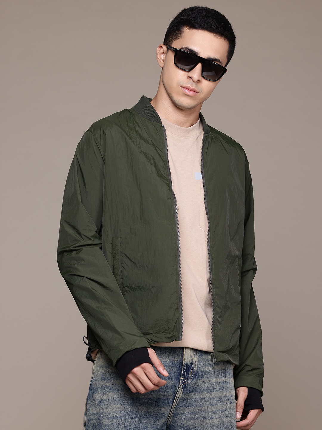 

The Roadster Lifestyle Co. Stand Collar Jacket, Olive