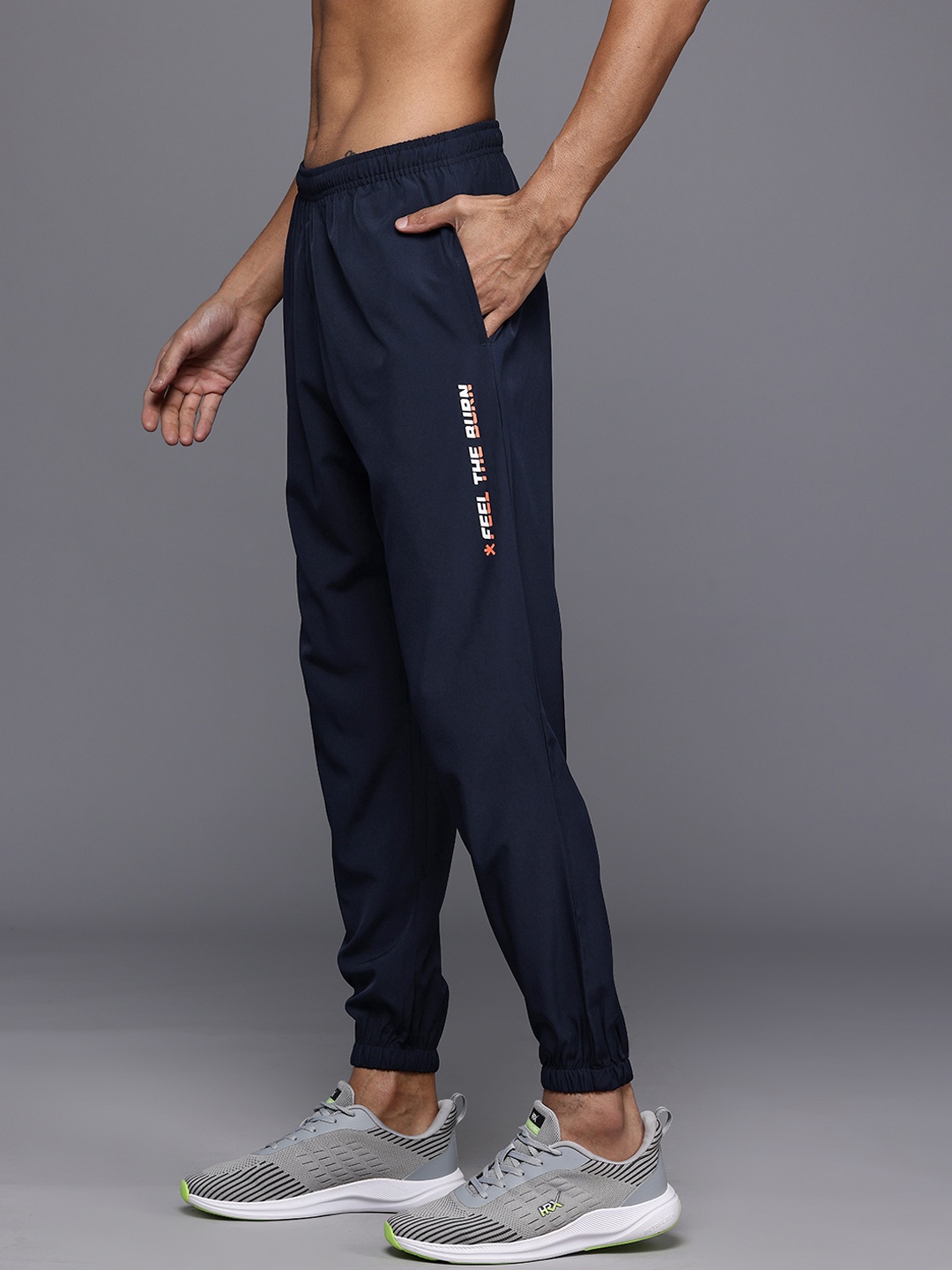 

HRX by Hrithik Roshan Men Rapid-Dry Training Joggers, Navy blue