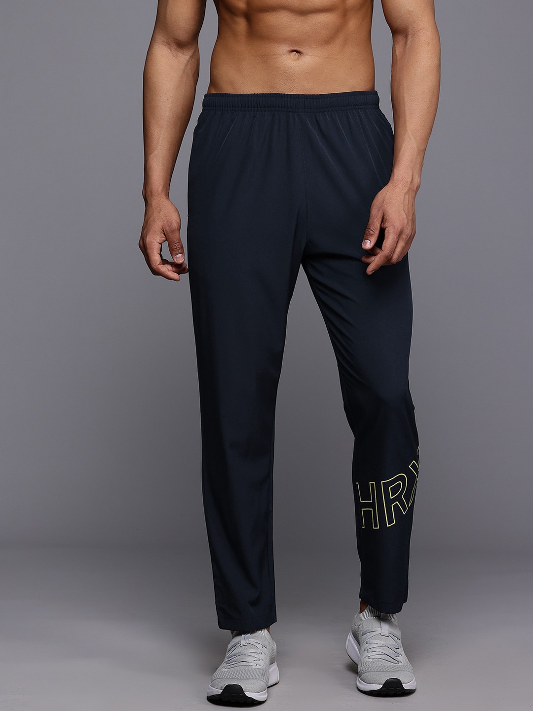 

HRX by Hrithik Roshan Men Rapid-Dry Training Track Pants, Navy blue
