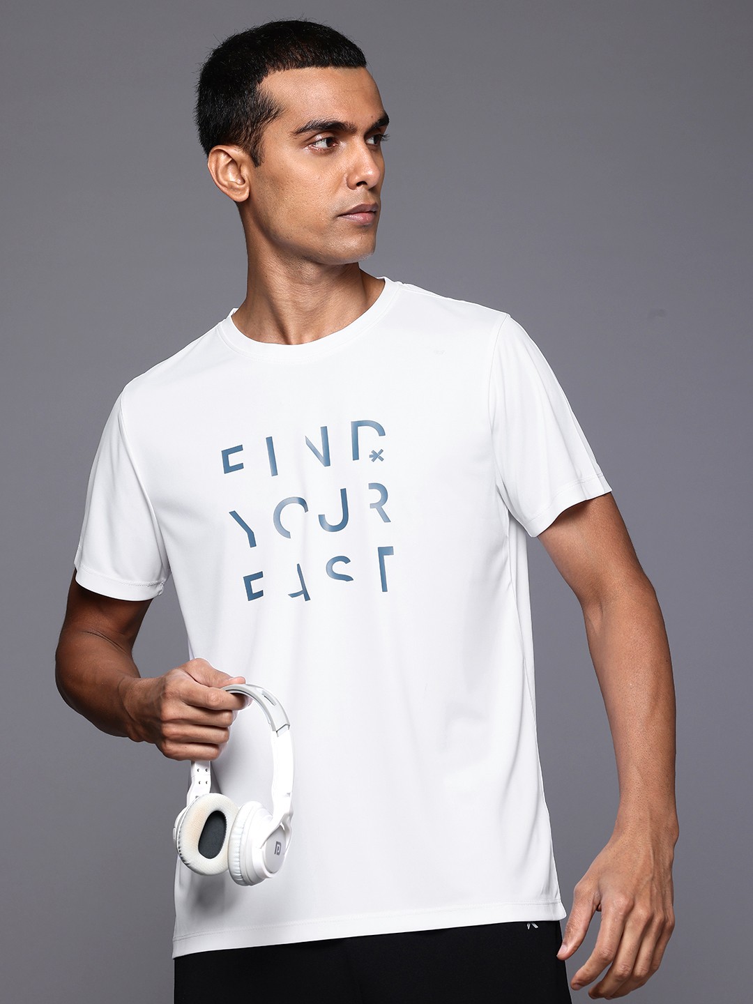

HRX by Hrithik Roshan Rapid-Dry Running T-shirt, White