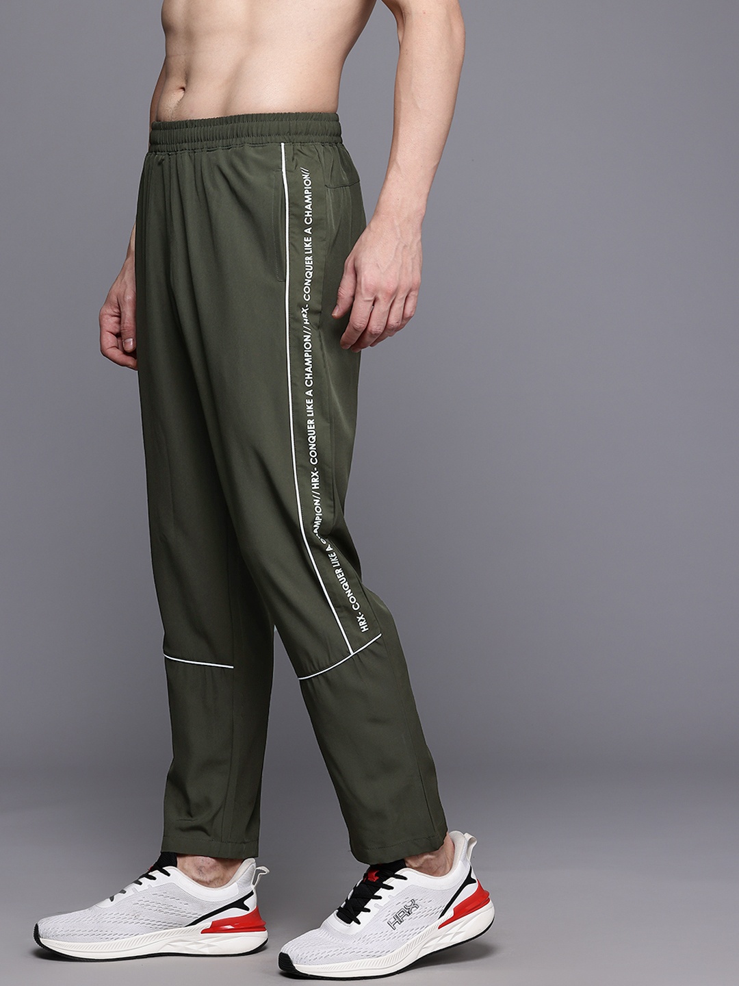 

HRX by Hrithik Roshan Rapid-Dry Training Track Pants, Olive