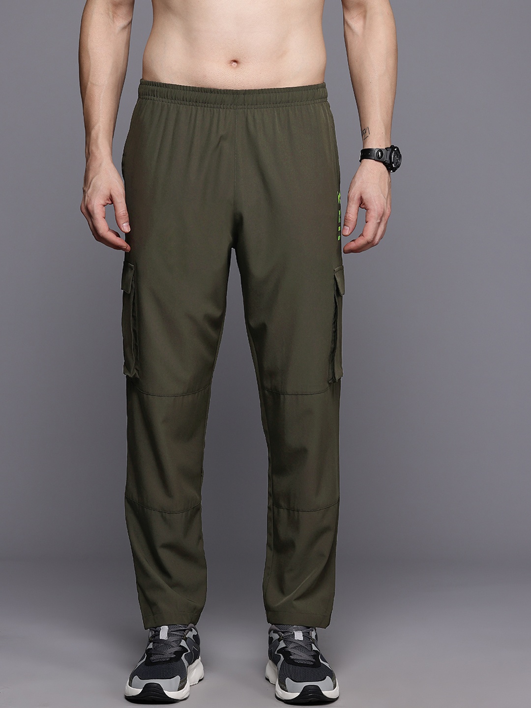 

HRX by Hrithik Roshan Men Rapid-Dry Training Track Pants, Olive