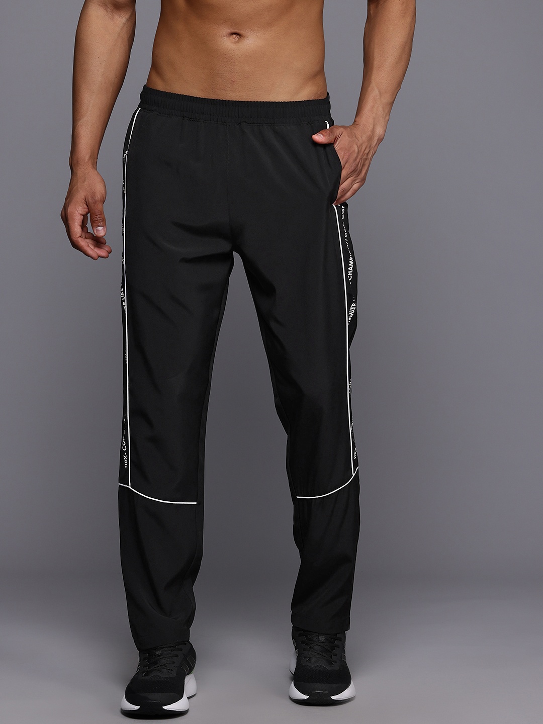 

HRX by Hrithik Roshan Men Rapid-Dry Training Track Pants, Black