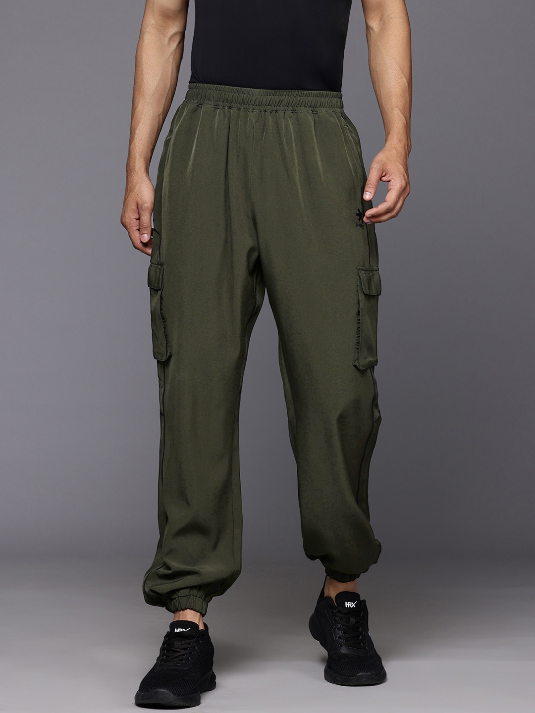 

HRX by Hrithik Roshan Cargo Style Lifestyle Joggers, Olive