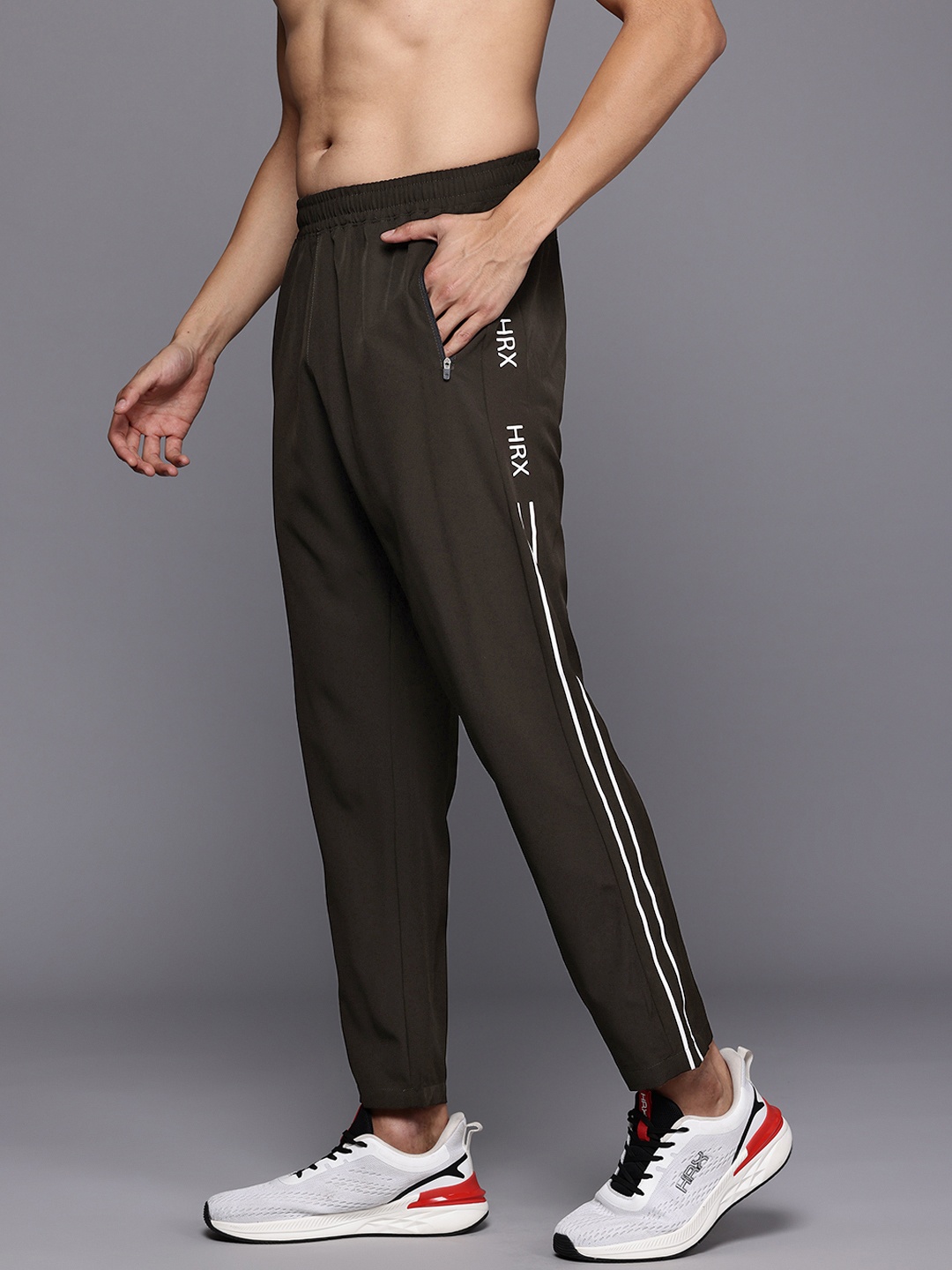 

HRX by Hrithik Roshan Men Rapid-Dry Running Track Pants, Black