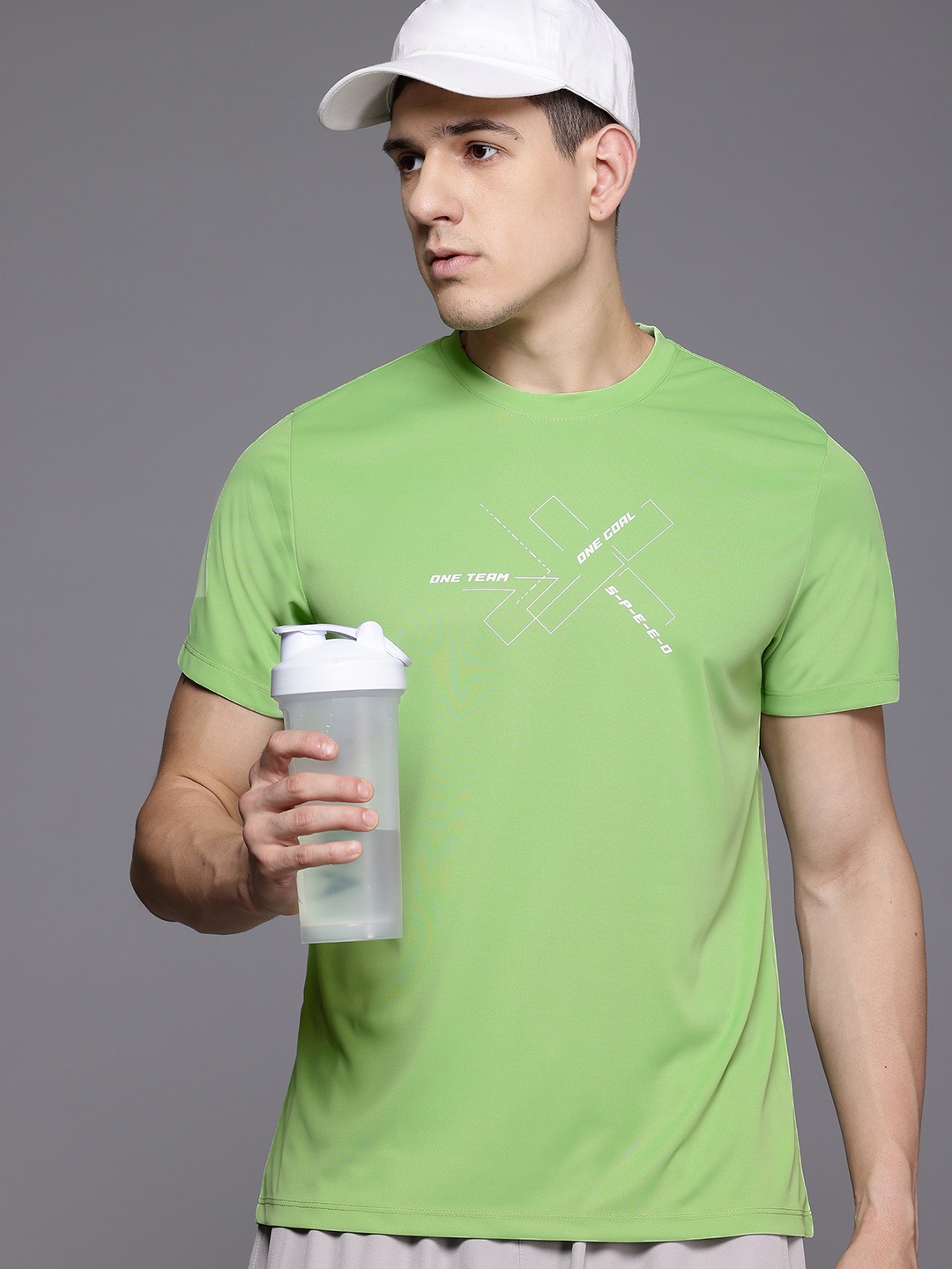 

HRX by Hrithik Roshan Running Rapid-Dry T-shirt, Green