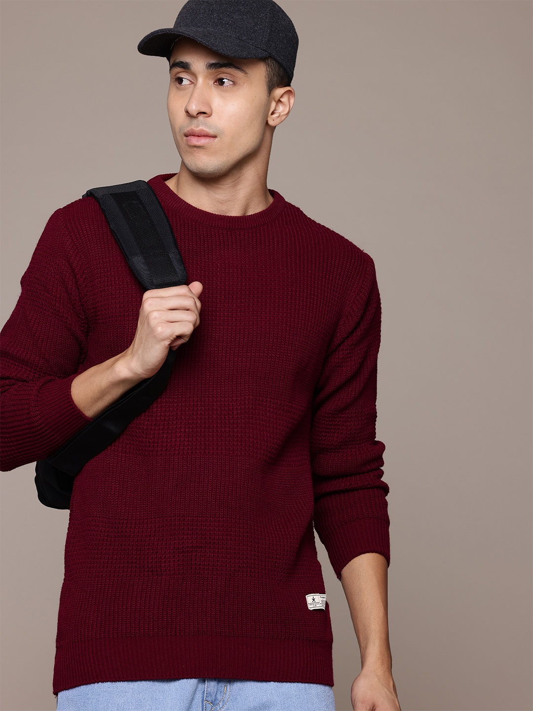 

The Roadster Lifestyle Co. Knitted Pullover, Maroon