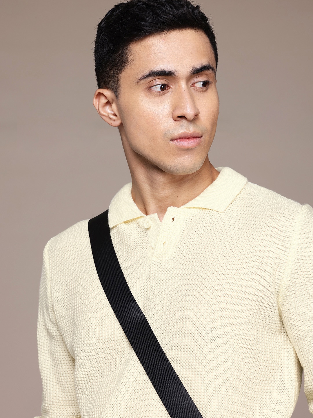 

The Roadster Lifestyle Co. Acrylic Textured Pullover, Cream