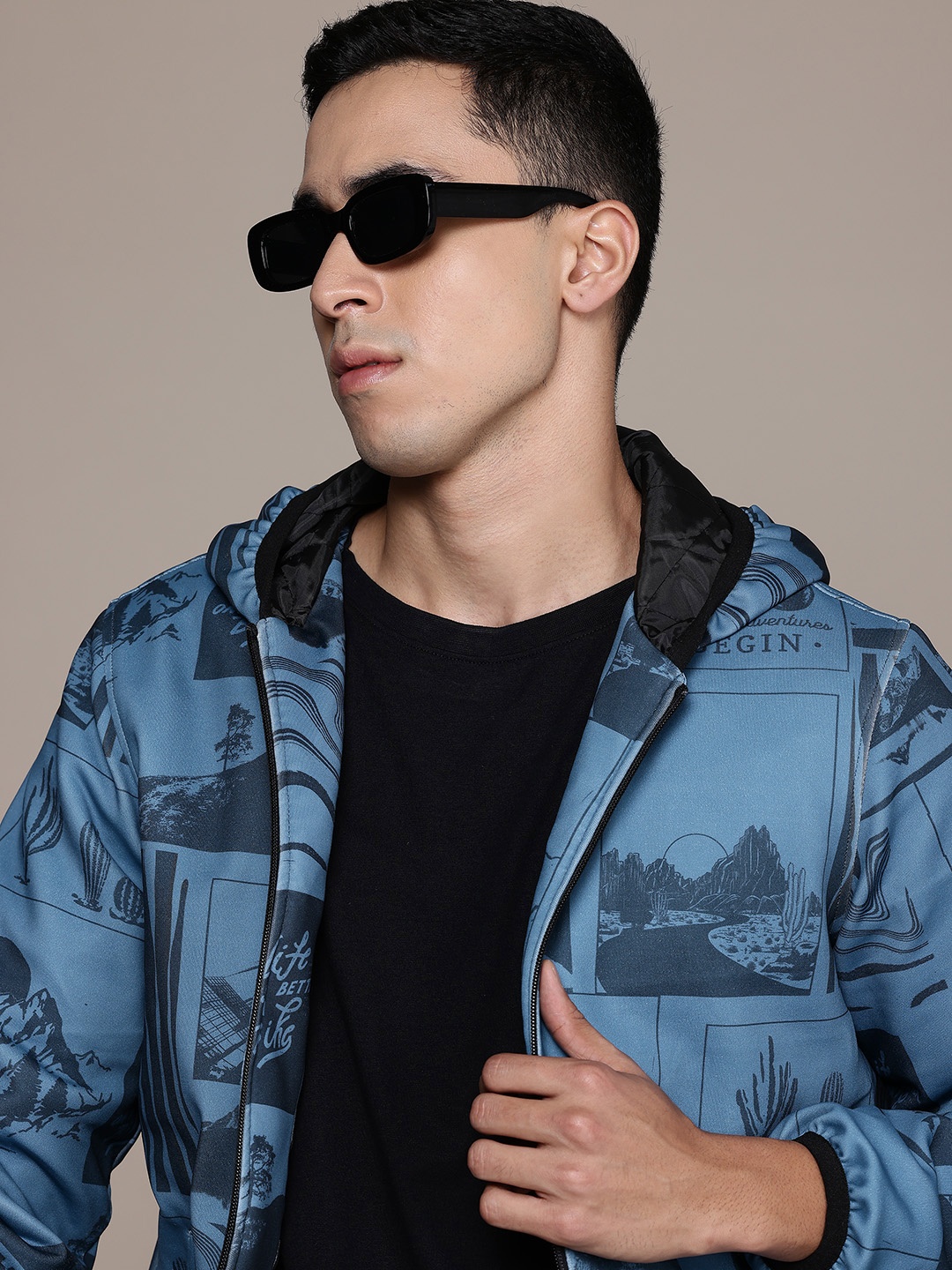 

The Roadster Lifestyle Co. Padded Hooded Jacket, Blue