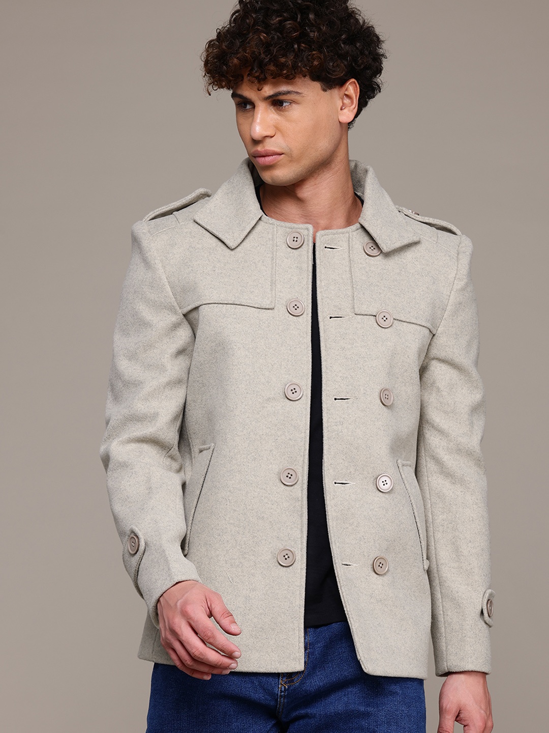 

The Roadster Lifestyle Co. Longline Tailored Jacket, Grey melange