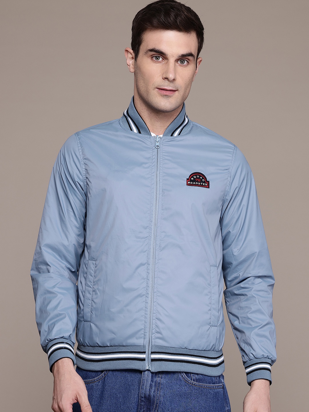 

The Roadster Lifestyle Co. Reversible Bomber Jacket, Blue