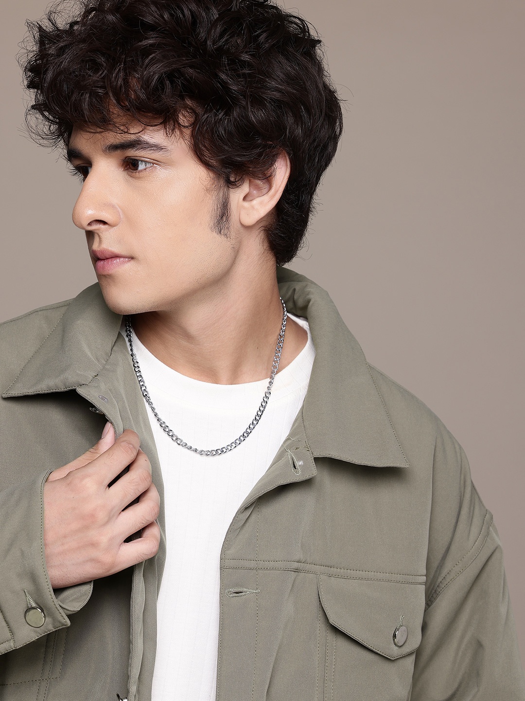

The Roadster Life Co. Spread Collar Denim Jacket, Olive