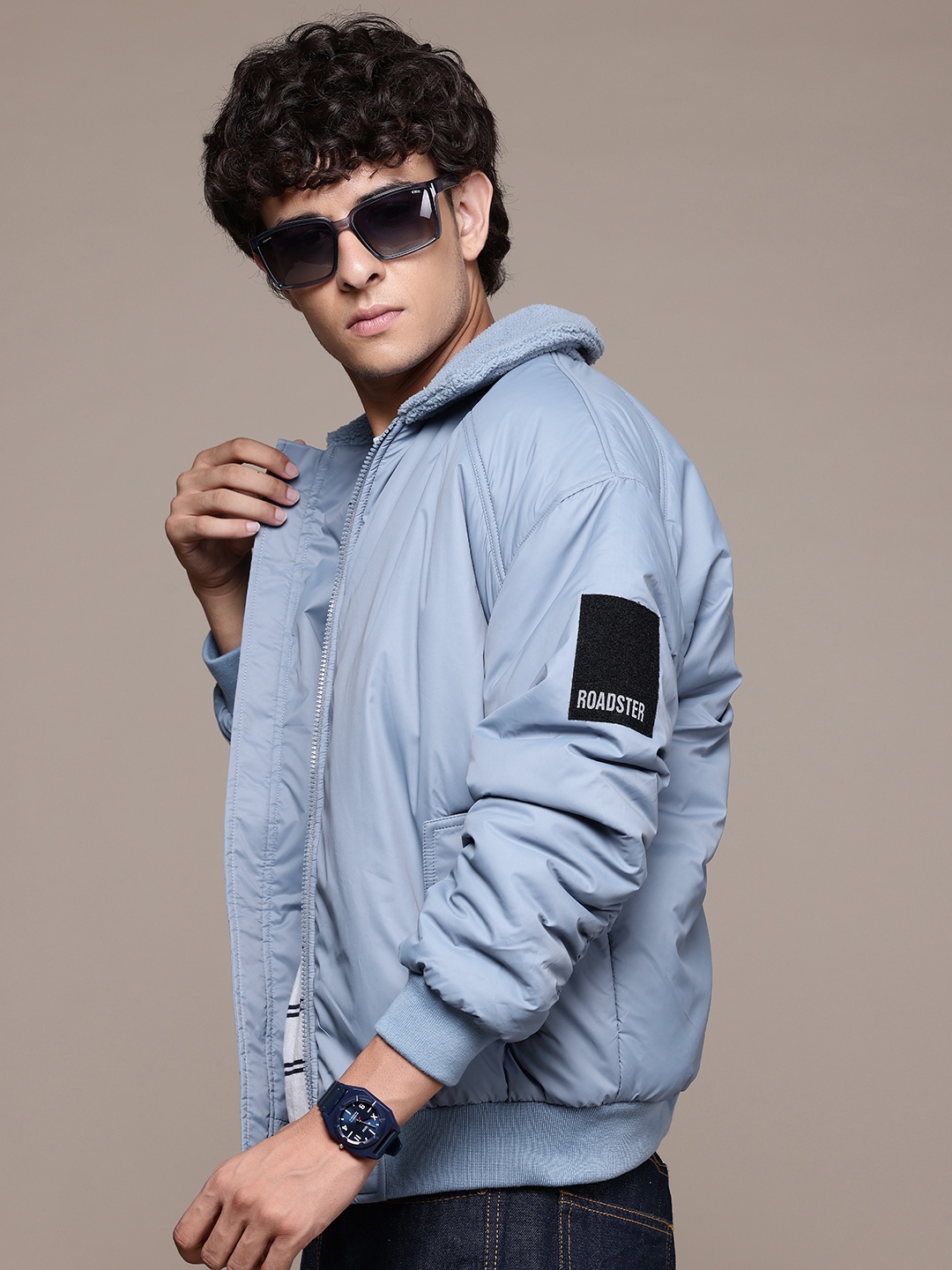 

The Roadster Lifestyle Co. Ruched Padded Jacket, Blue