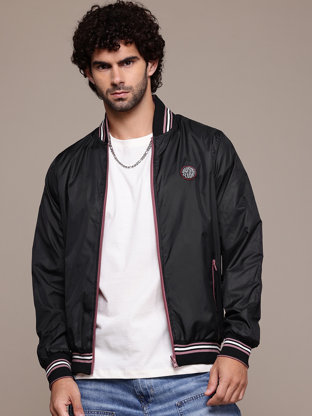 

The Roadster Lifestyle Co. Reversible Bomber Jacket, Mauve
