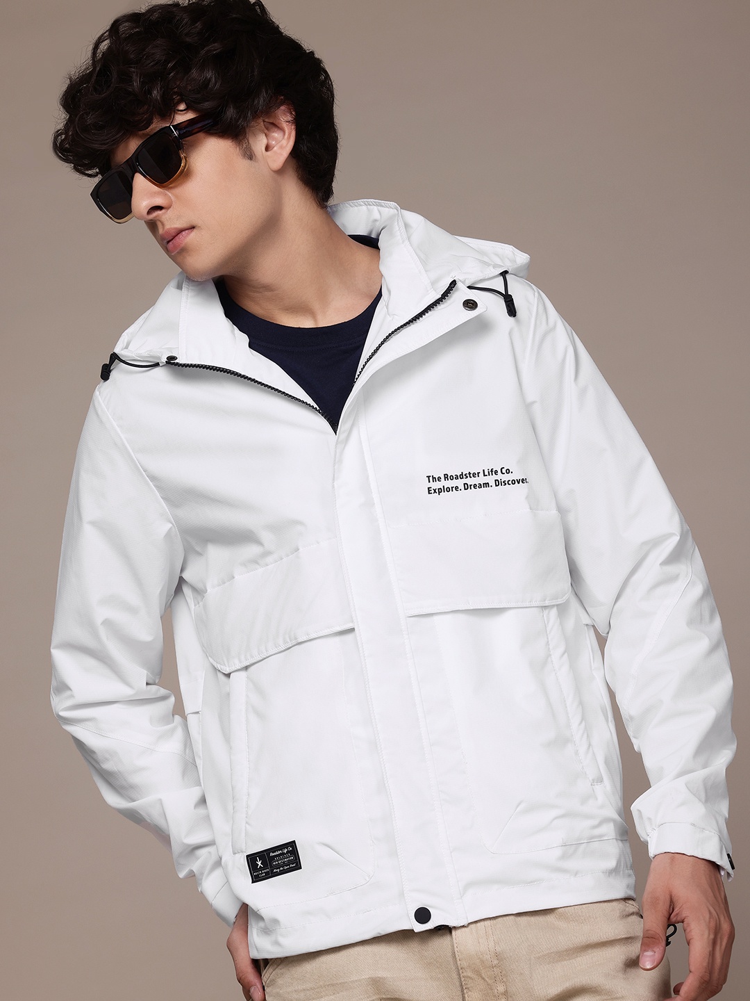 

Roadster The Lifestyle Co. Hooded Tailored Jacket, White