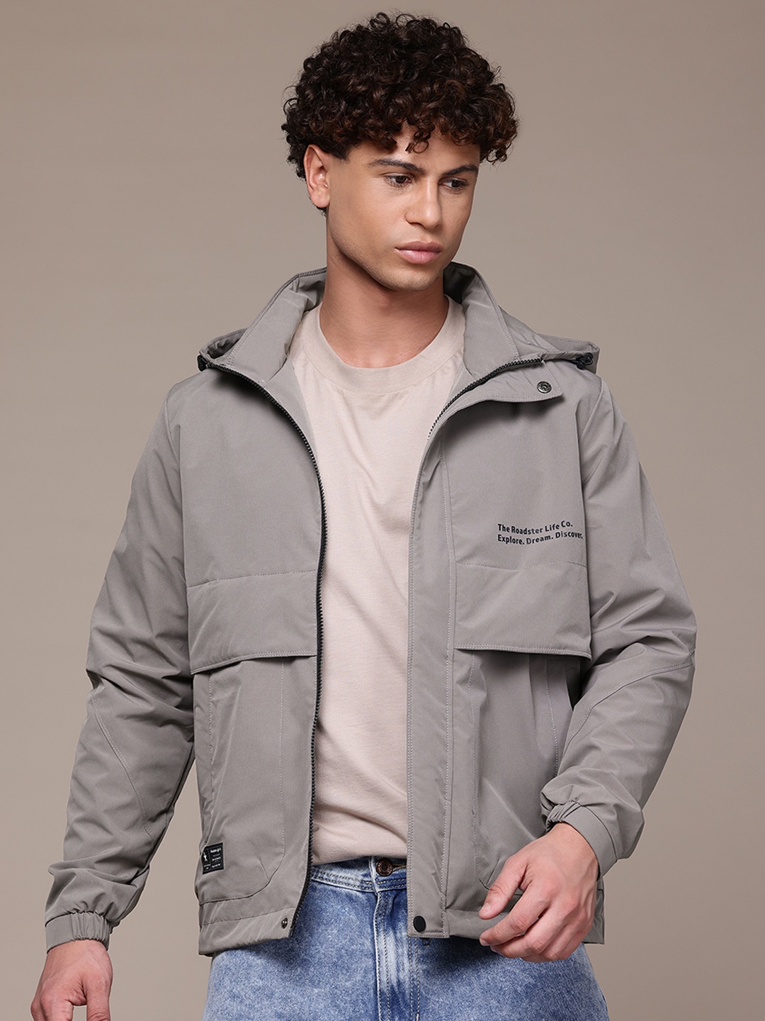 

Roadster The Lifestyle Co. Hooded Tailored Jacket, Grey