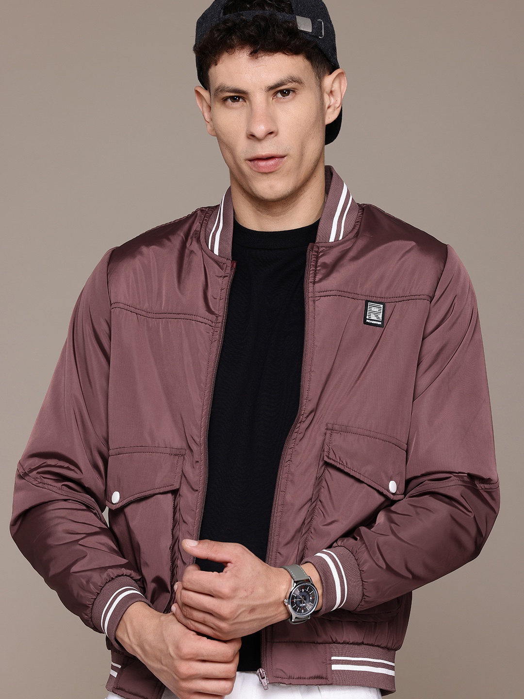 

Roadster The Lifestyle Co. Bomber Jacket, Burgundy