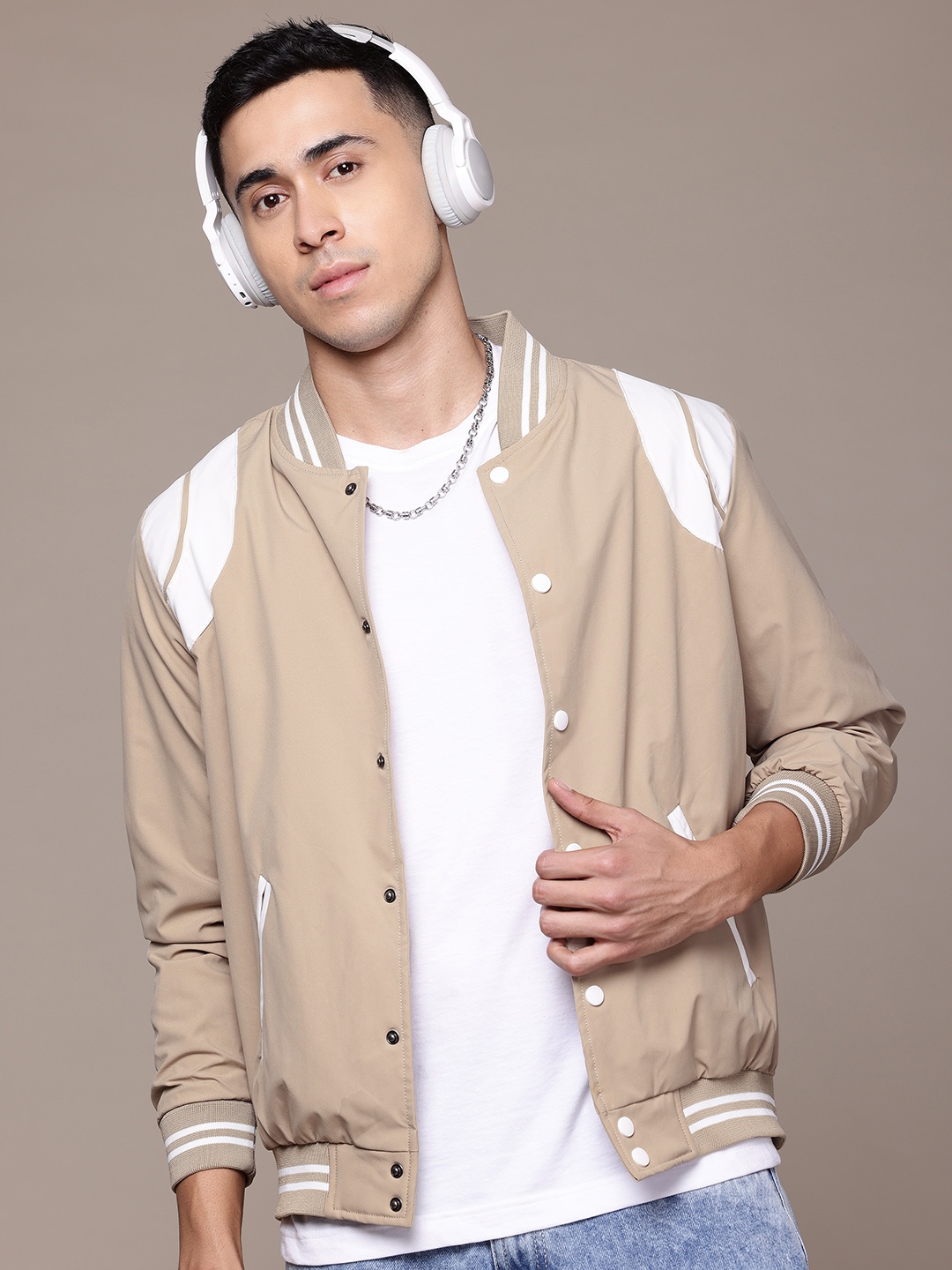 

The Roadster Lifestyle Co. Bomber Jacket, Beige