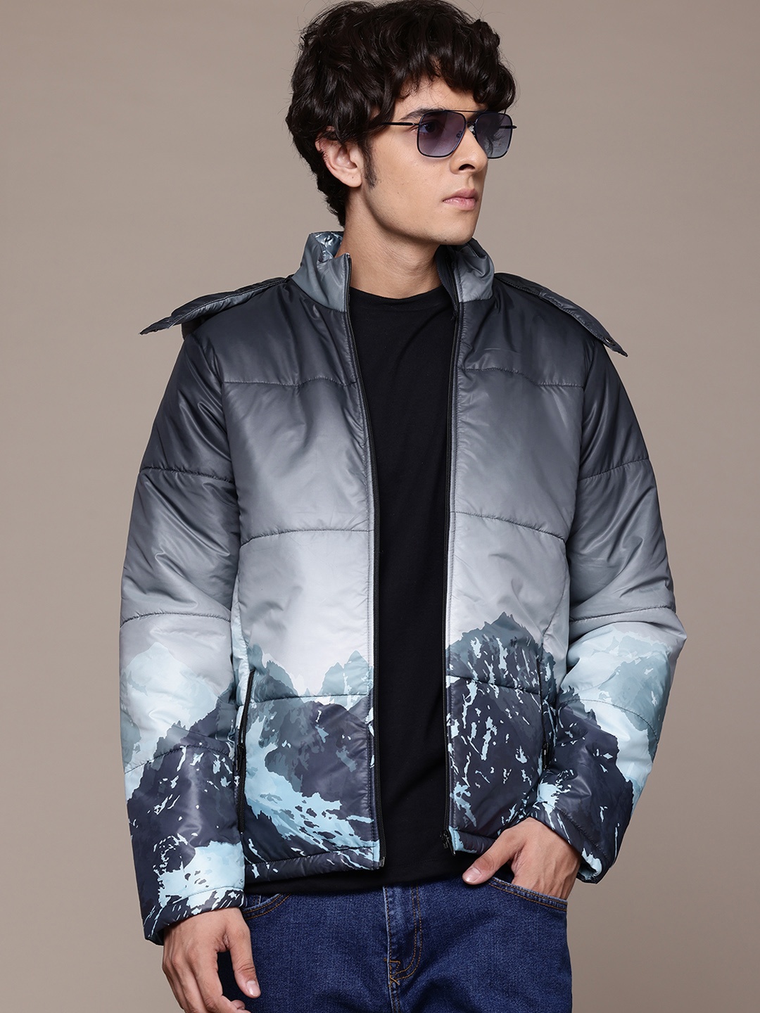 

The Roadster Lifestyle Co. Hooded Padded Jacket, Grey