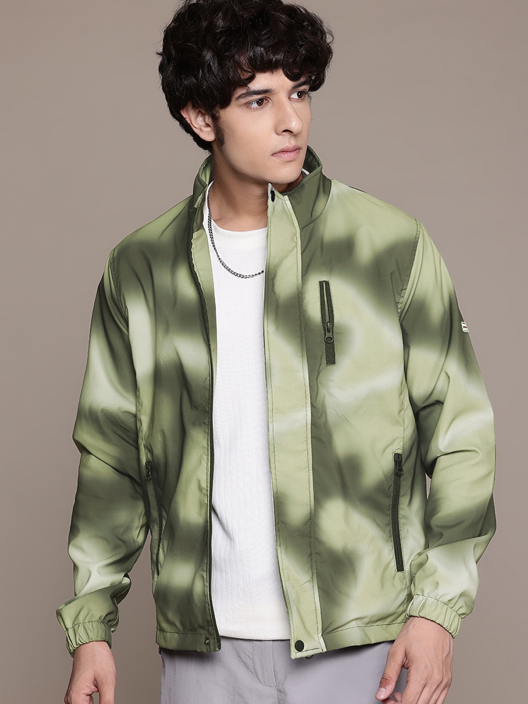 

The Roadster Lifestyle Co. Tie and Dye Tailored Jacket, Olive