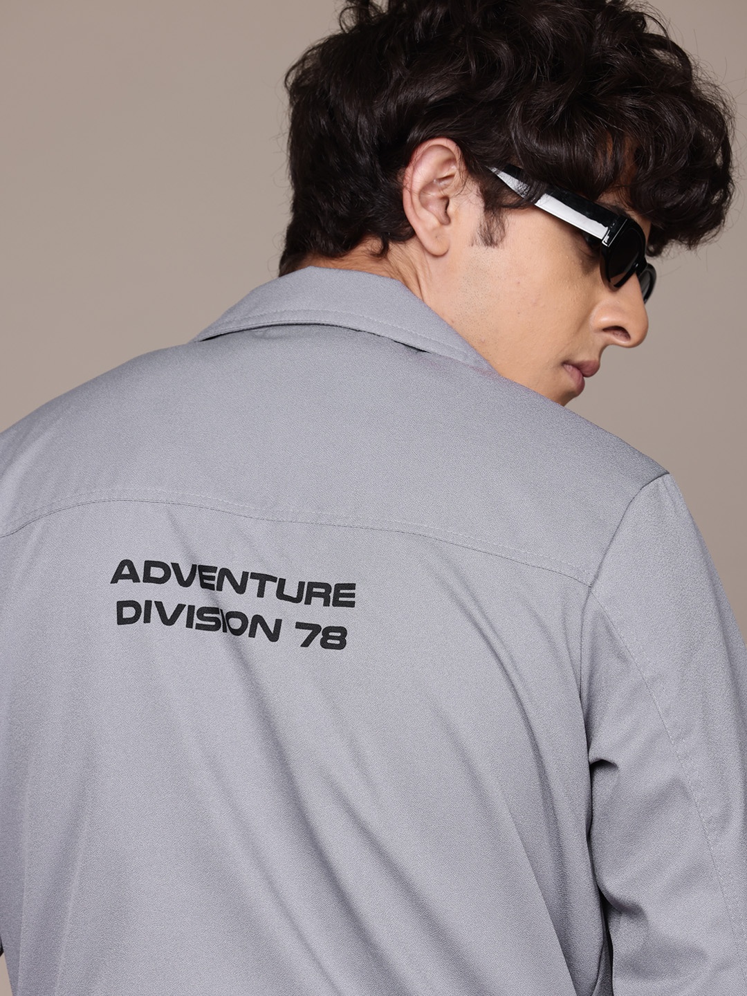 

The Roadster Lifestyle Co. Typography Print Tailored Jacket, Grey