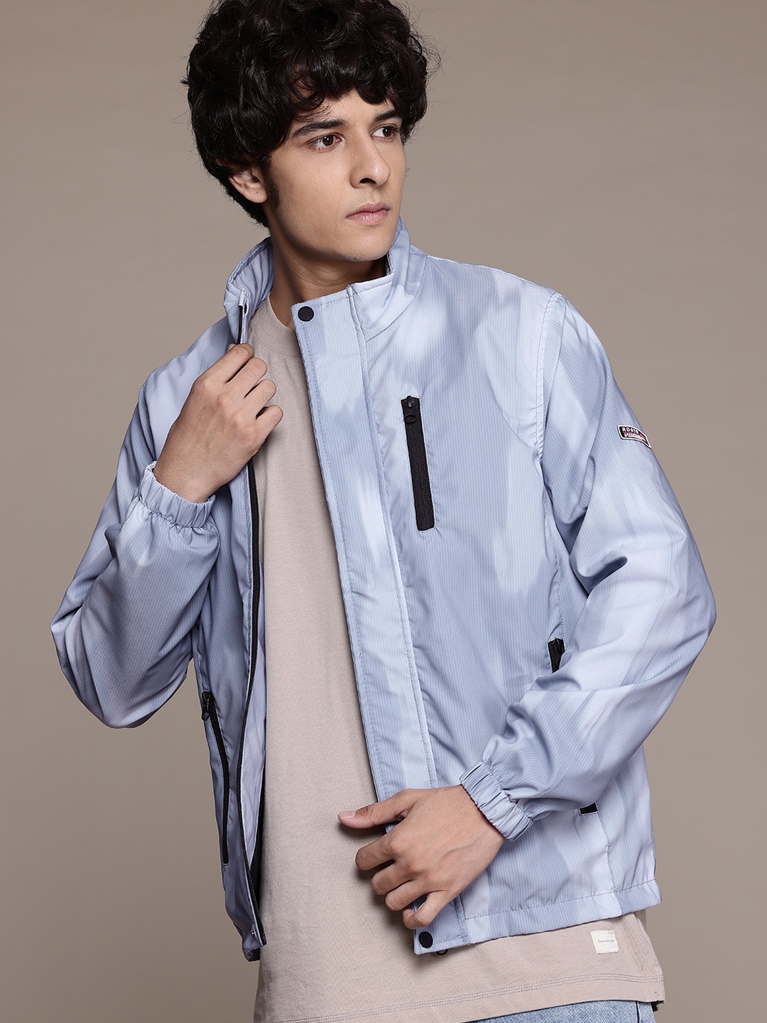 

The Roadster Life Co. Abstract Printed Tailored Jacket, Blue