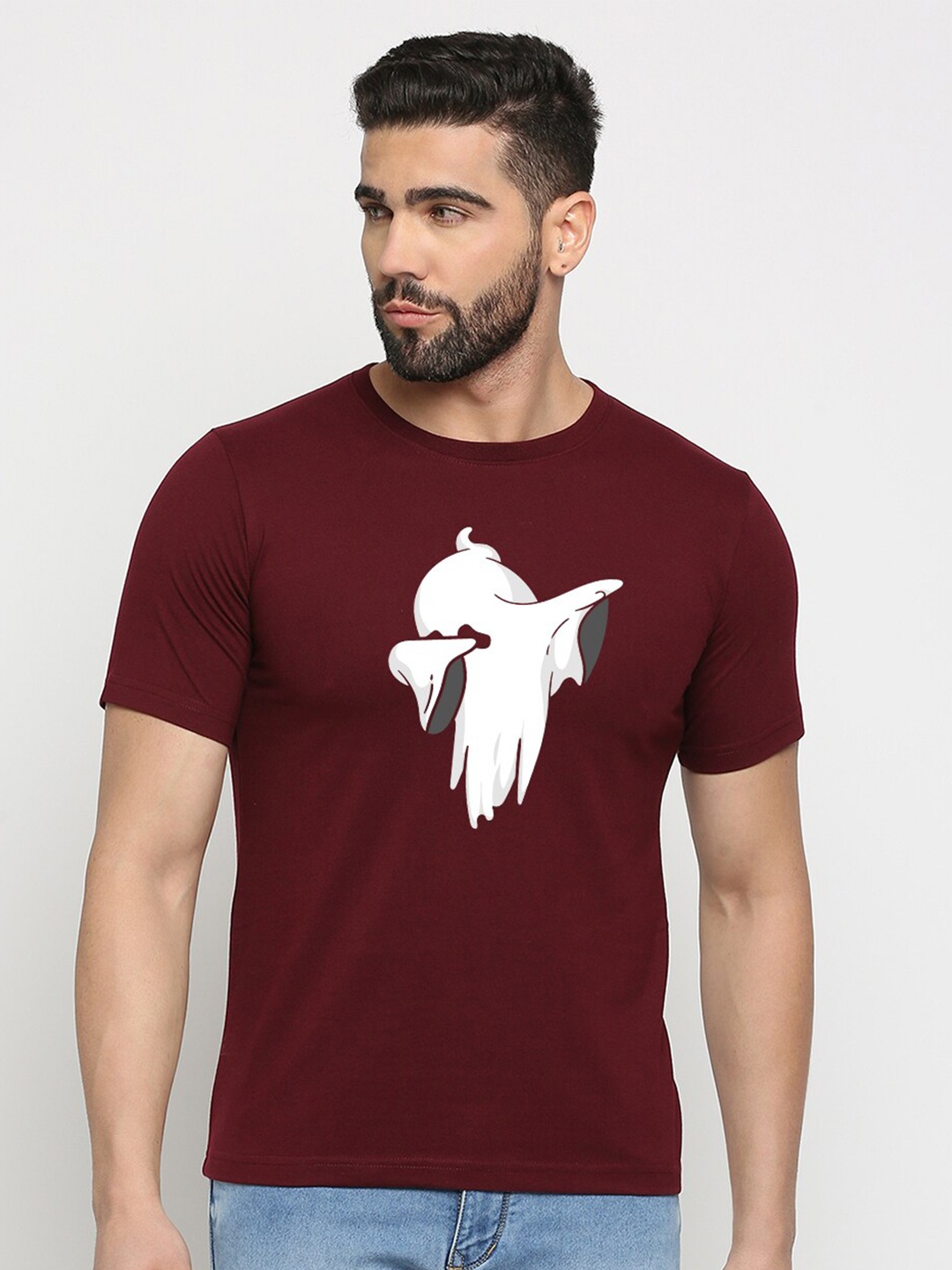 

MOD ECRU Unisex Pockets T-shirt, Maroon
