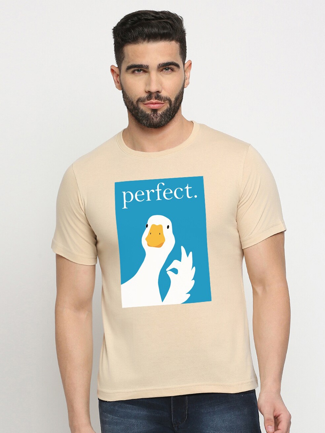 

MOD ECRU Unisex Raw Edge T-shirt, Cream