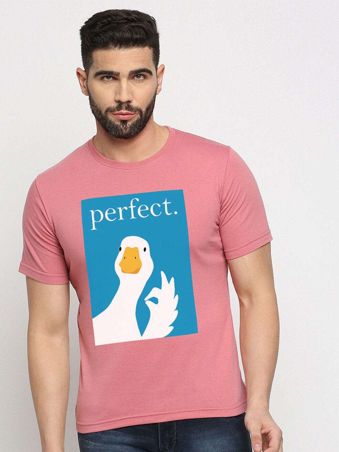 

MOD ECRU Unisex V-Neck Pockets T-shirt, Pink