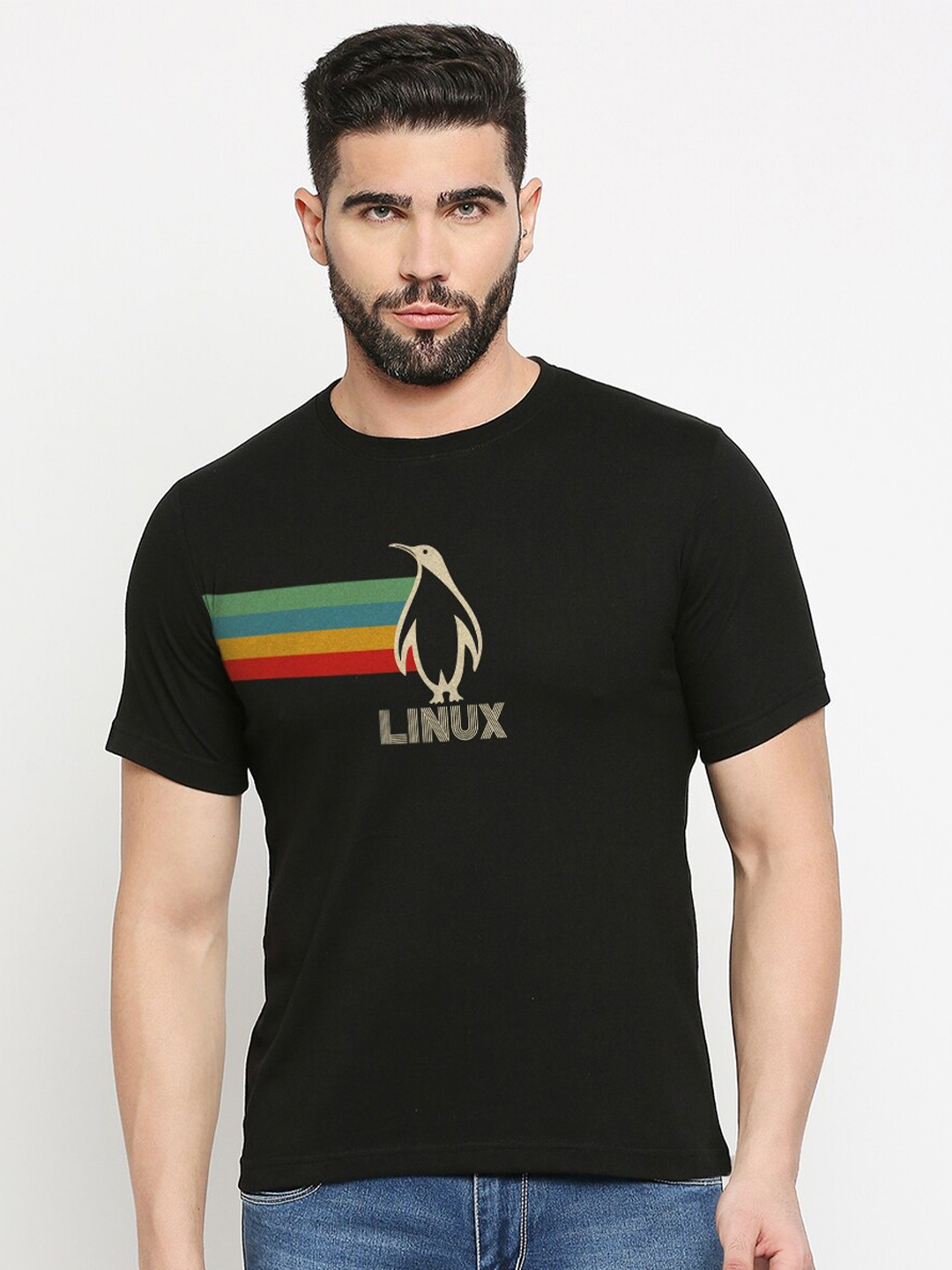 

MOD ECRU Unisex Raw Edge T-shirt, Black