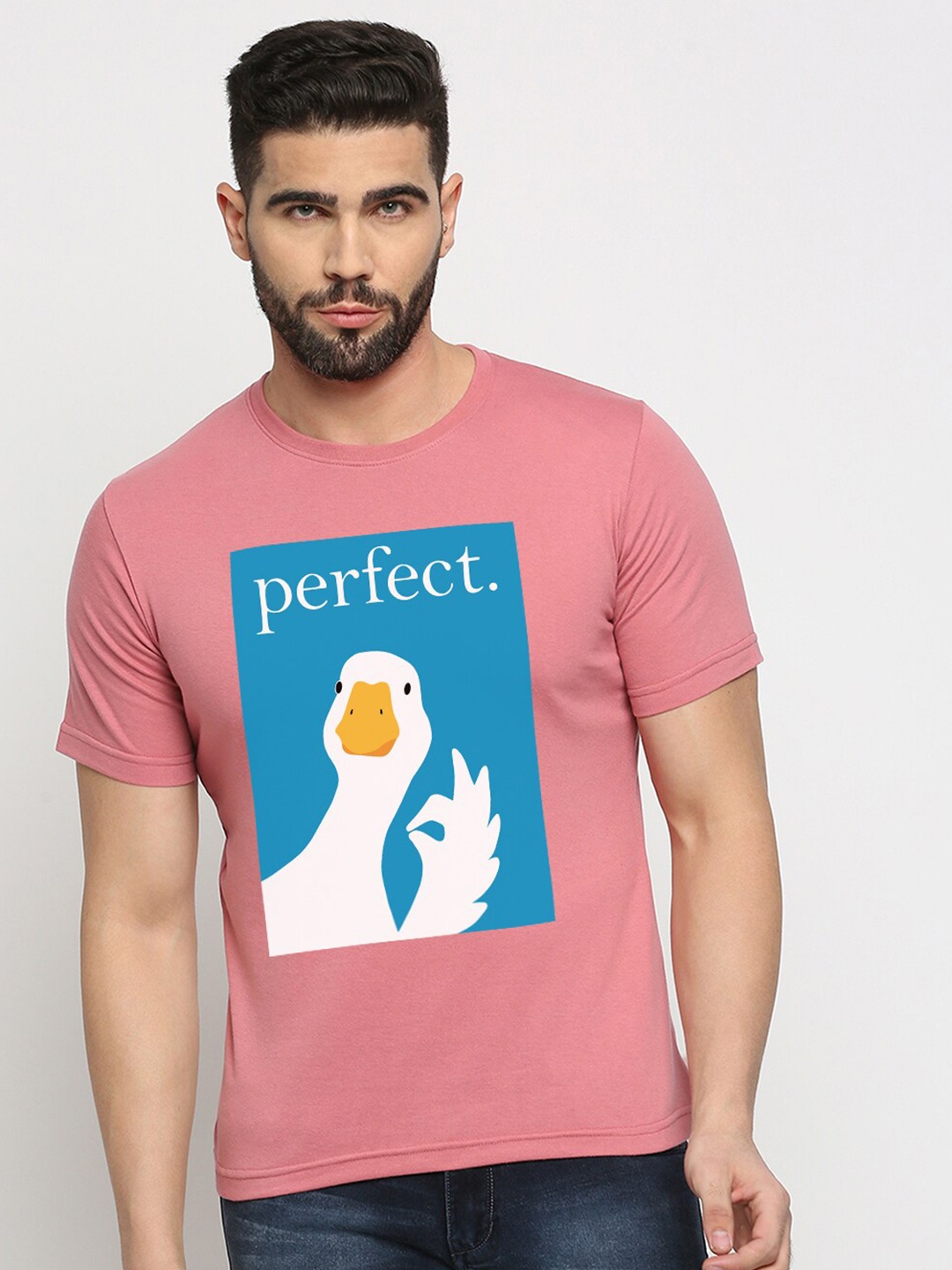 

MOD ECRU Unisex V-Neck Pockets T-shirt, Pink