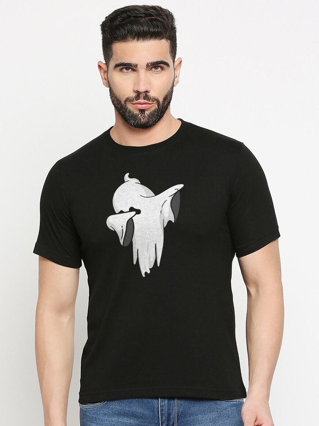 

MOD ECRU Unisex Raw Edge T-shirt, Black