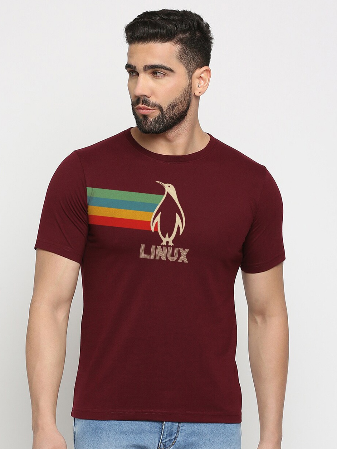 

MOD ECRU Unisex Pockets T-shirt, Maroon